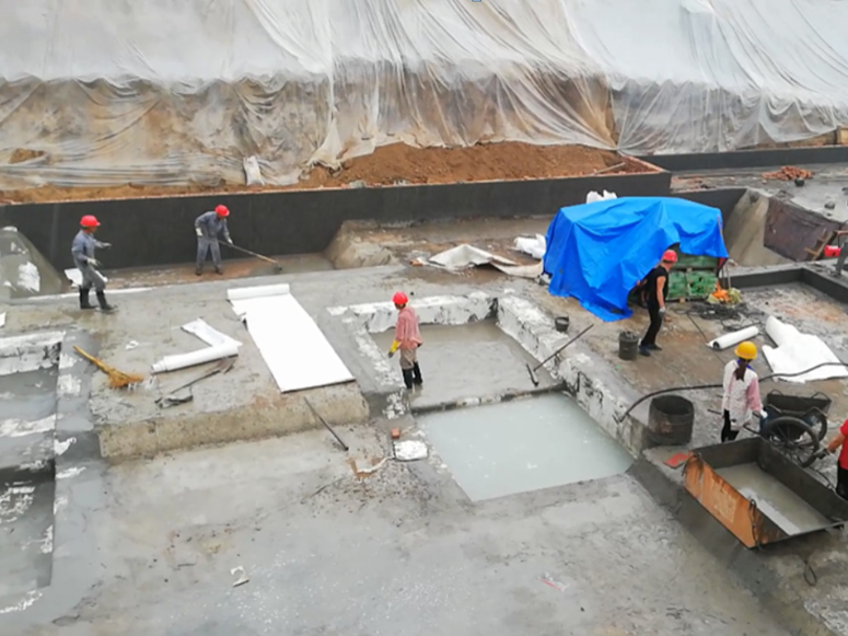 商丘小龙人学校地下工程和屋面防水采用赛诺冗余防水技术